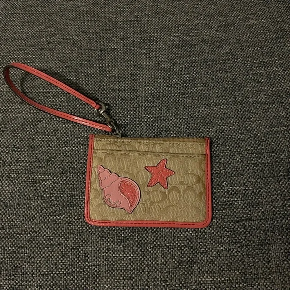 Coach Beachy Shell Key Wallet - Picture 2 of 4